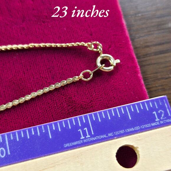 Vtg Rose Quartz Heart Shaped Pendant Necklace Natural Semi-precious Gemstone 23" - Picture 6 of 7